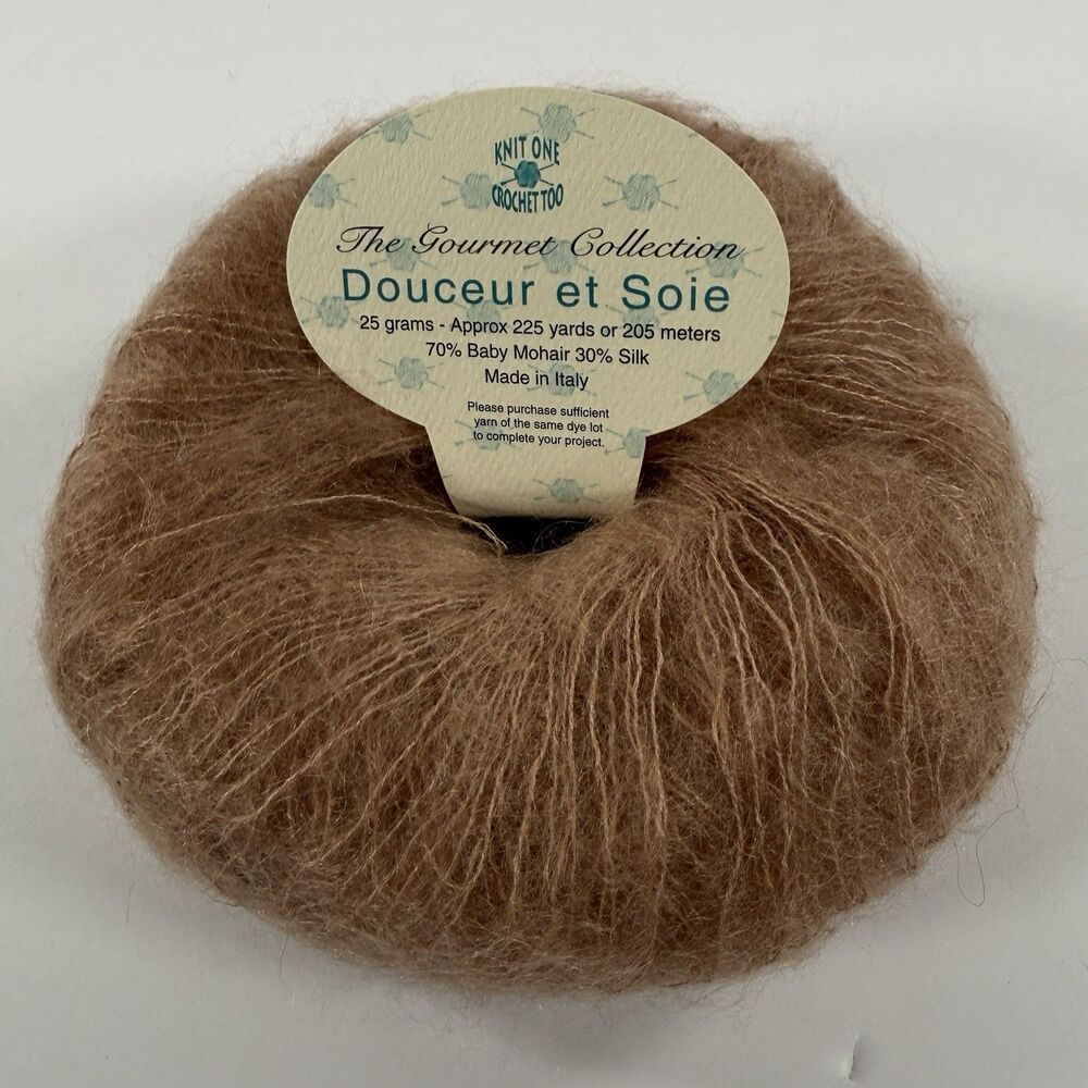 Knit One Crochet Too Douceur et Soie Yarn ~ BABY MOHAIR SILK ~ Cafe Au Lait 8845
